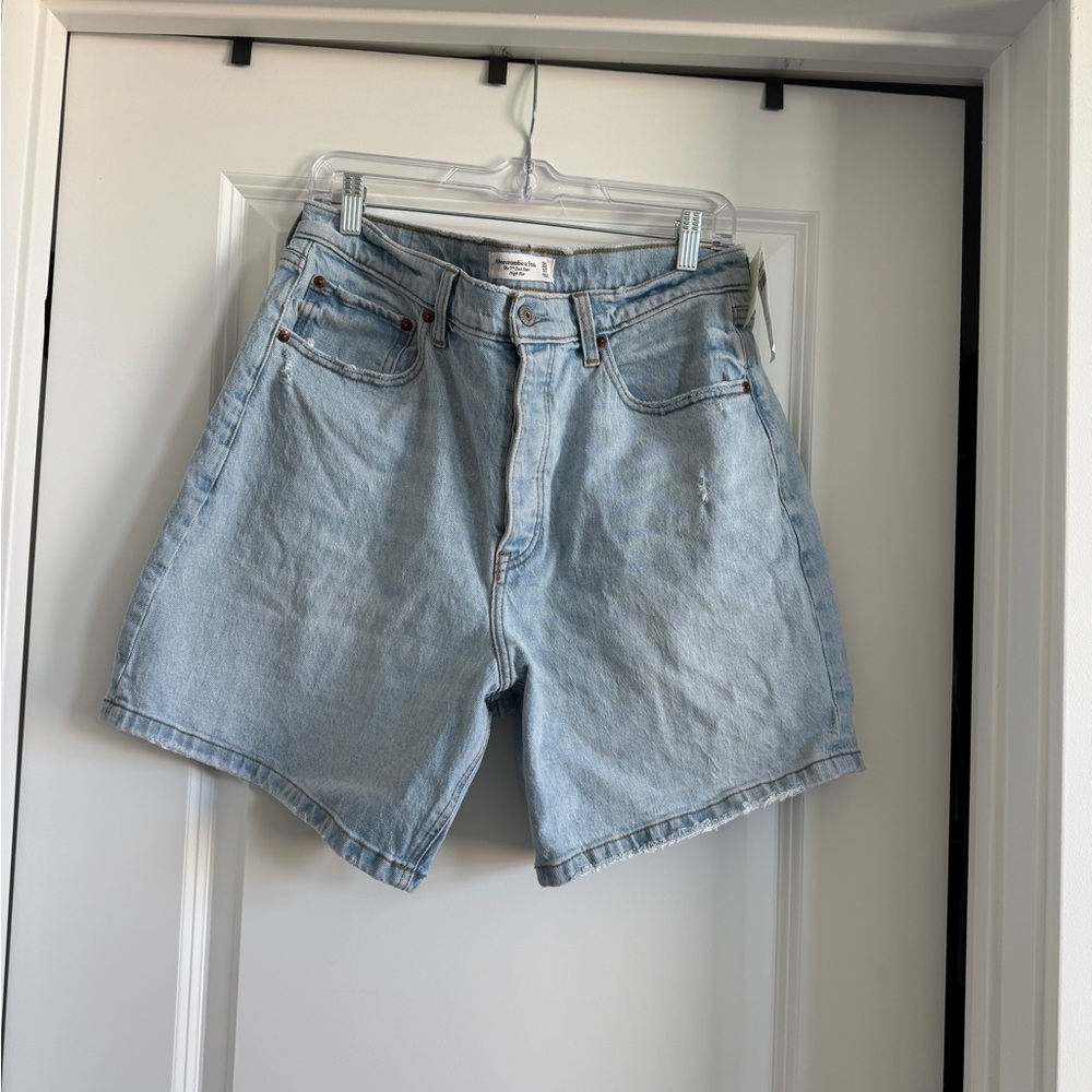 Abercrombie & Fitch Light Blue High Rise Denim Shorts- never worn!